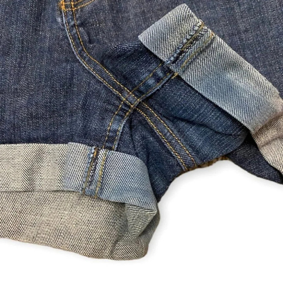 Liquid X  2.5" Denim Jean Shorts Cuffed Hem - Picture 3 of 5